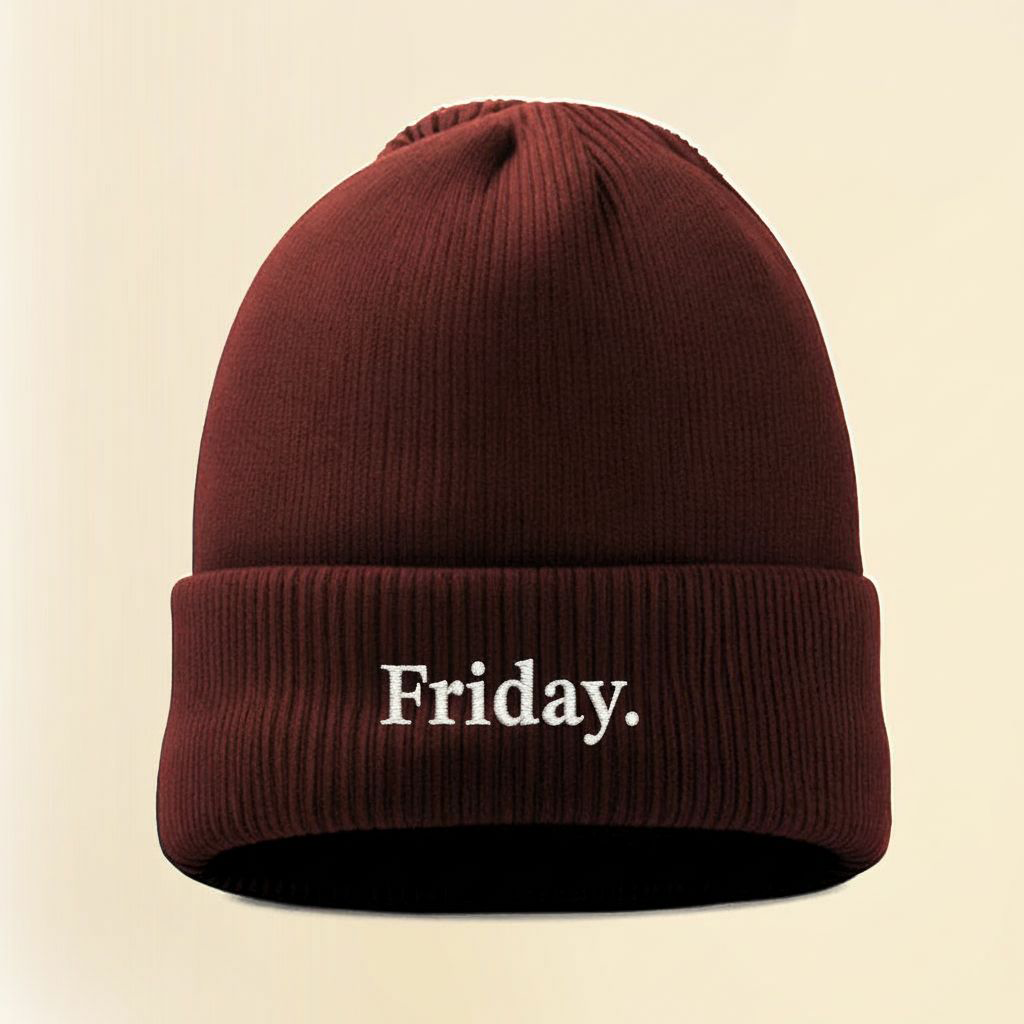 Burgundy Knit Beanie