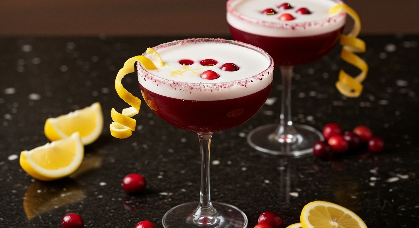 Cranberry Bourbon Sour Zest